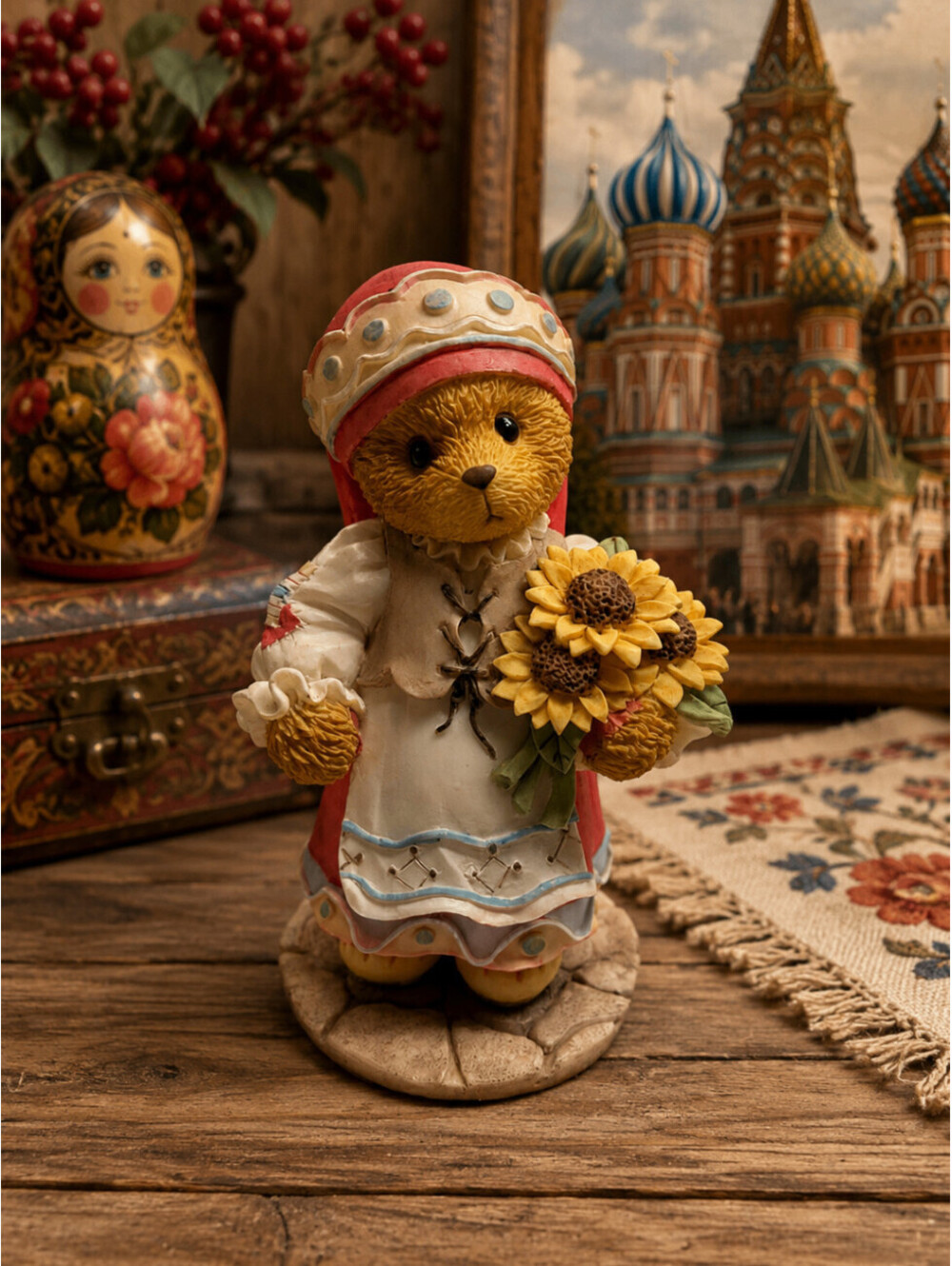 Cherished Teddies Nadia From Russia With Love Bear Figurine 1996 Enesco